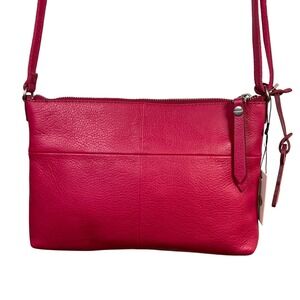 Fossil NWT Magenta‎ Pink Leather Crossbody Bag Purse Handbag